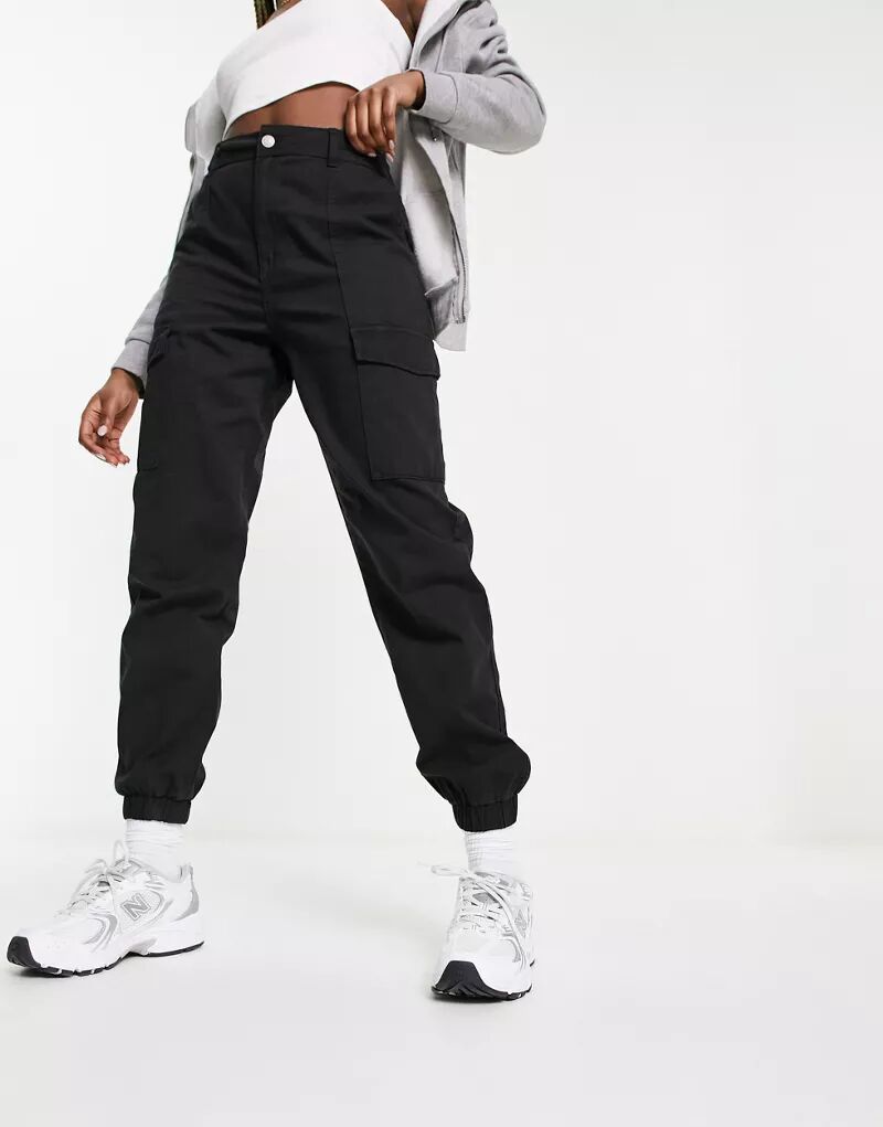 Черные практичные брюки-карго New Look брюки voolya практичные 42 размер