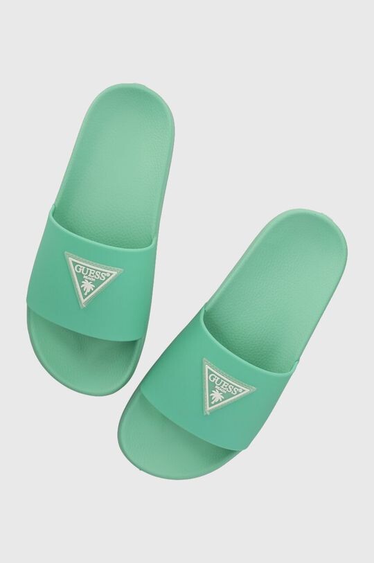 

Угадай ПЛЯЖНЫЕ ТАПОЧКИ Guess, бирюзовый