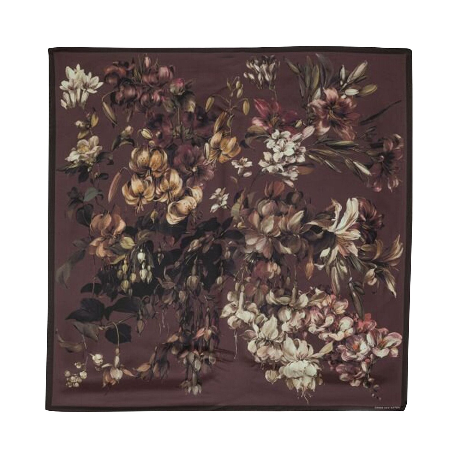 

Шелковый платок Dries Van Noten с цветочным принтом, цвет Коричневый