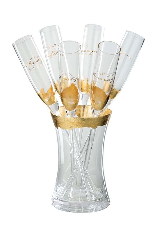 Набор бокалов для шампанского Champ, 6 шт. J-Line, мультиколор