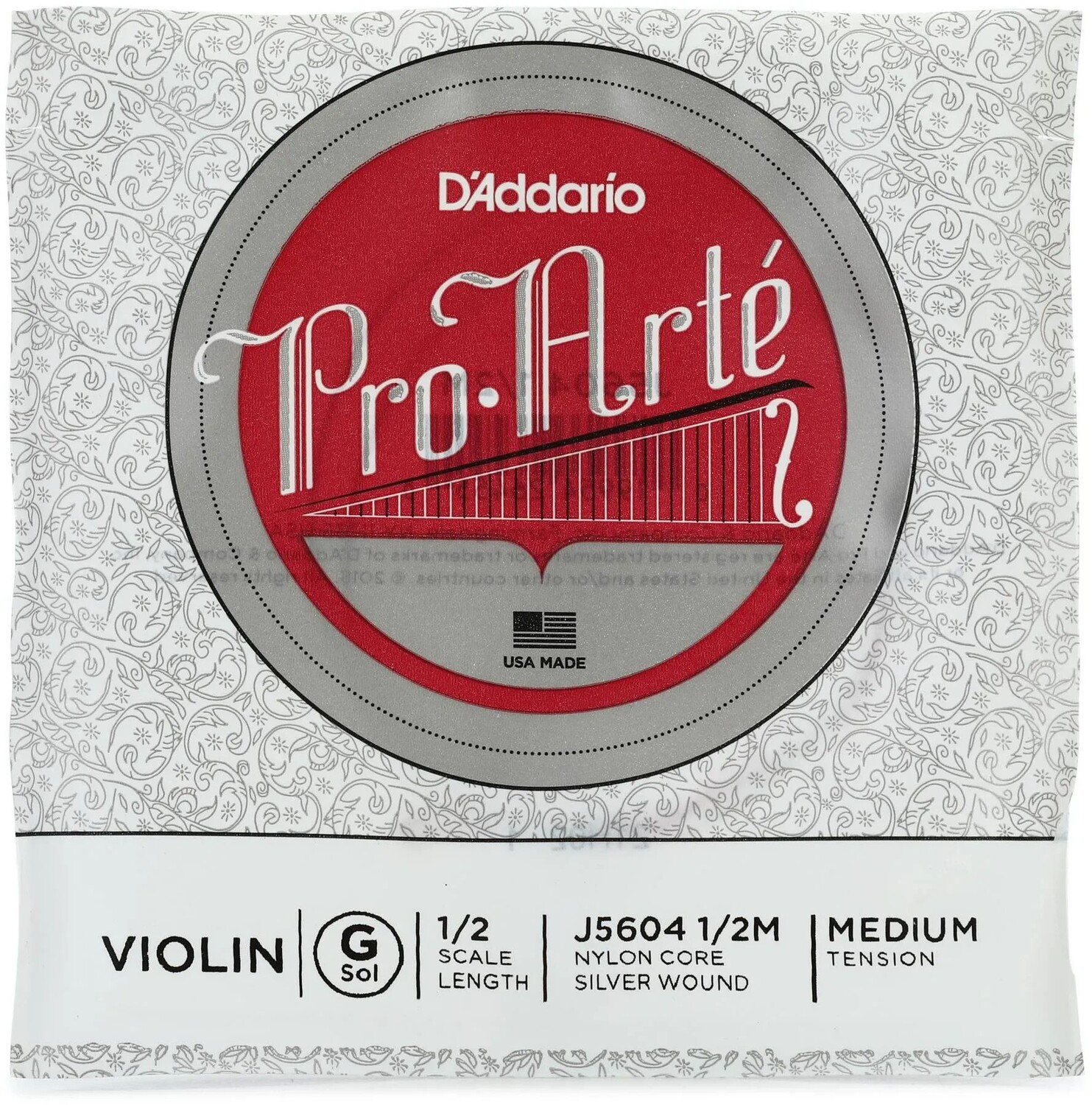 

D'Addario J5604 Pro-Arte Струна G для скрипки - размер 1/2, среднее натяжение
