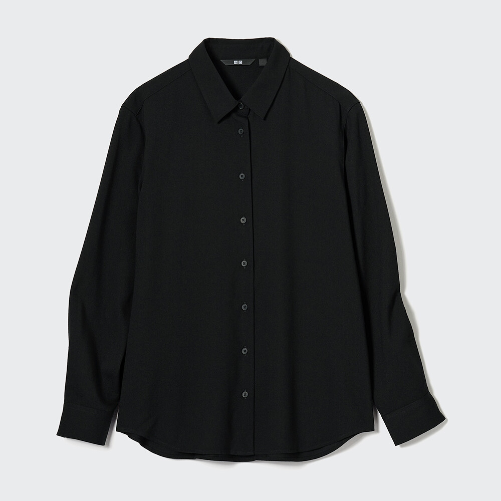 

Рубашка Uniqlo Cloud модная, черный