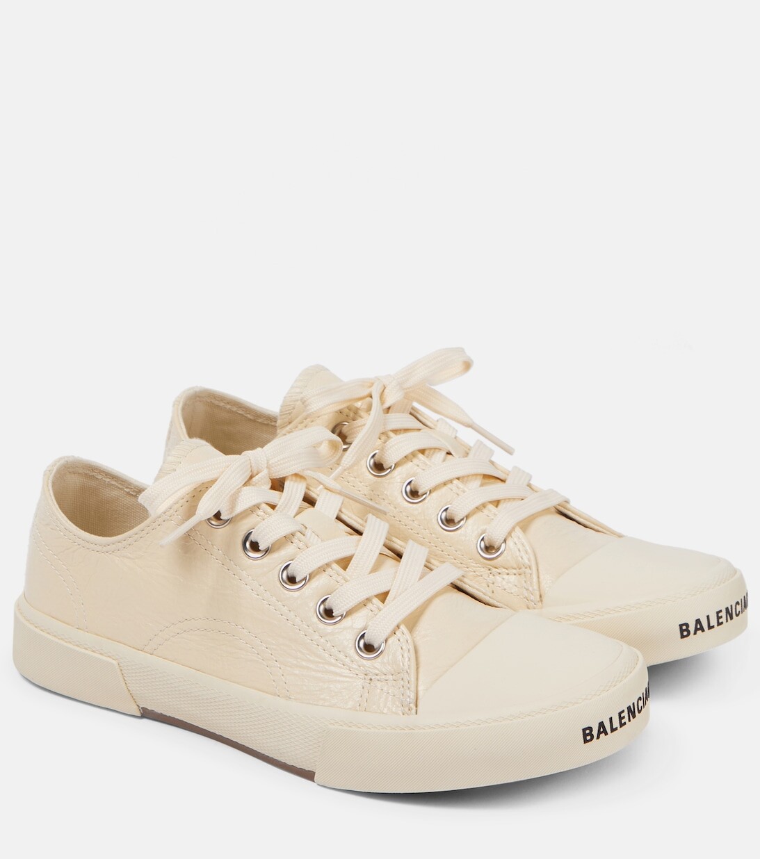 

Низкие кожаные кеды Paris Balenciaga, белый