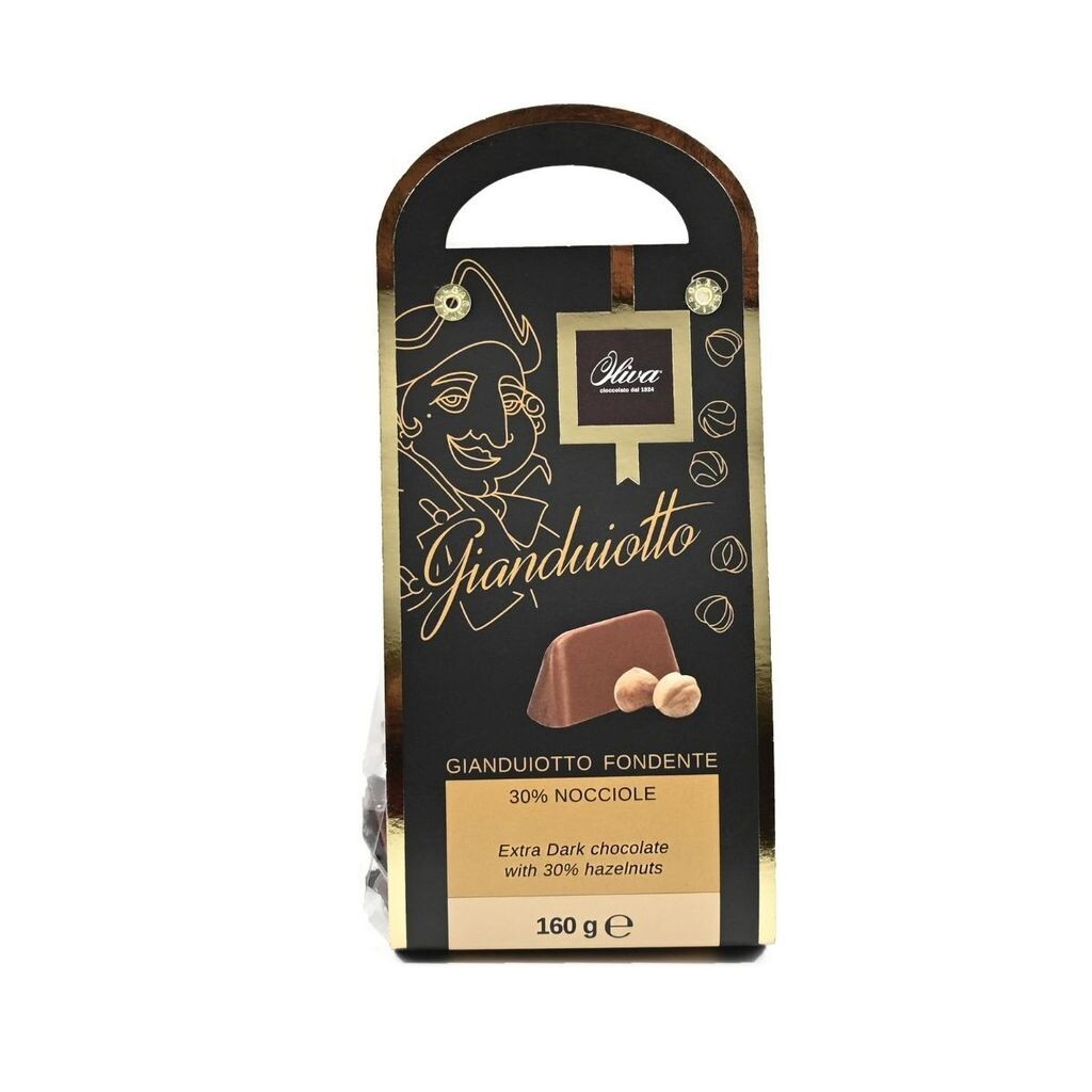 

Gianduiotti Fondenti, Пралине Gianduia Nougat, темный шоколад, 160г, Dulcioliva