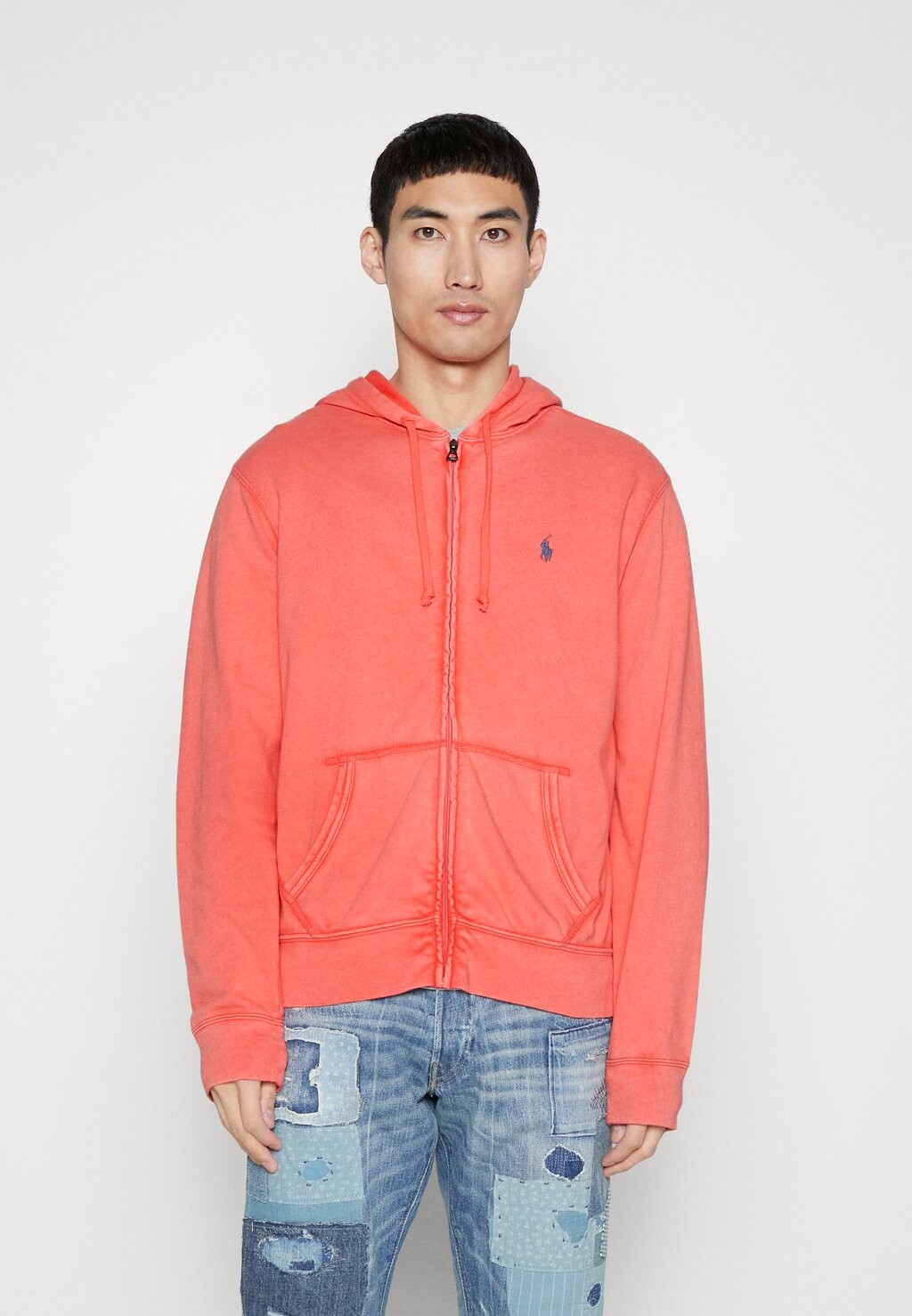 

Толстовка на молнии Polo Ralph Lauren Spa Terry Full-Zip Hoodie, красный риф, Оранжевый