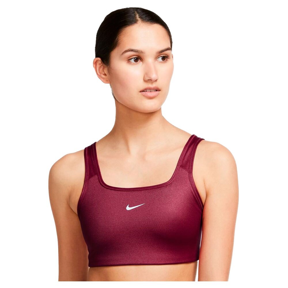 

Спортивный бюстгальтер Nike Dri Fit Swoosh Medium Support, красный