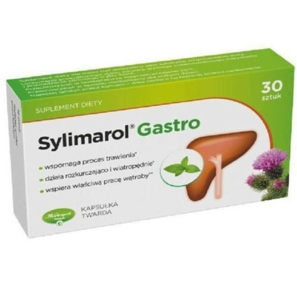 Силимарол Гастро защищает ткани печени от расстройств пищеварения, 30 капсул, Herbapol омитокс гастро капсул 20мг n30