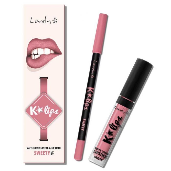 

Карандаш для губ K-Lips Matte Liquid Lipstick Lip Liner Lovely Makeup, 02 Pink Poison