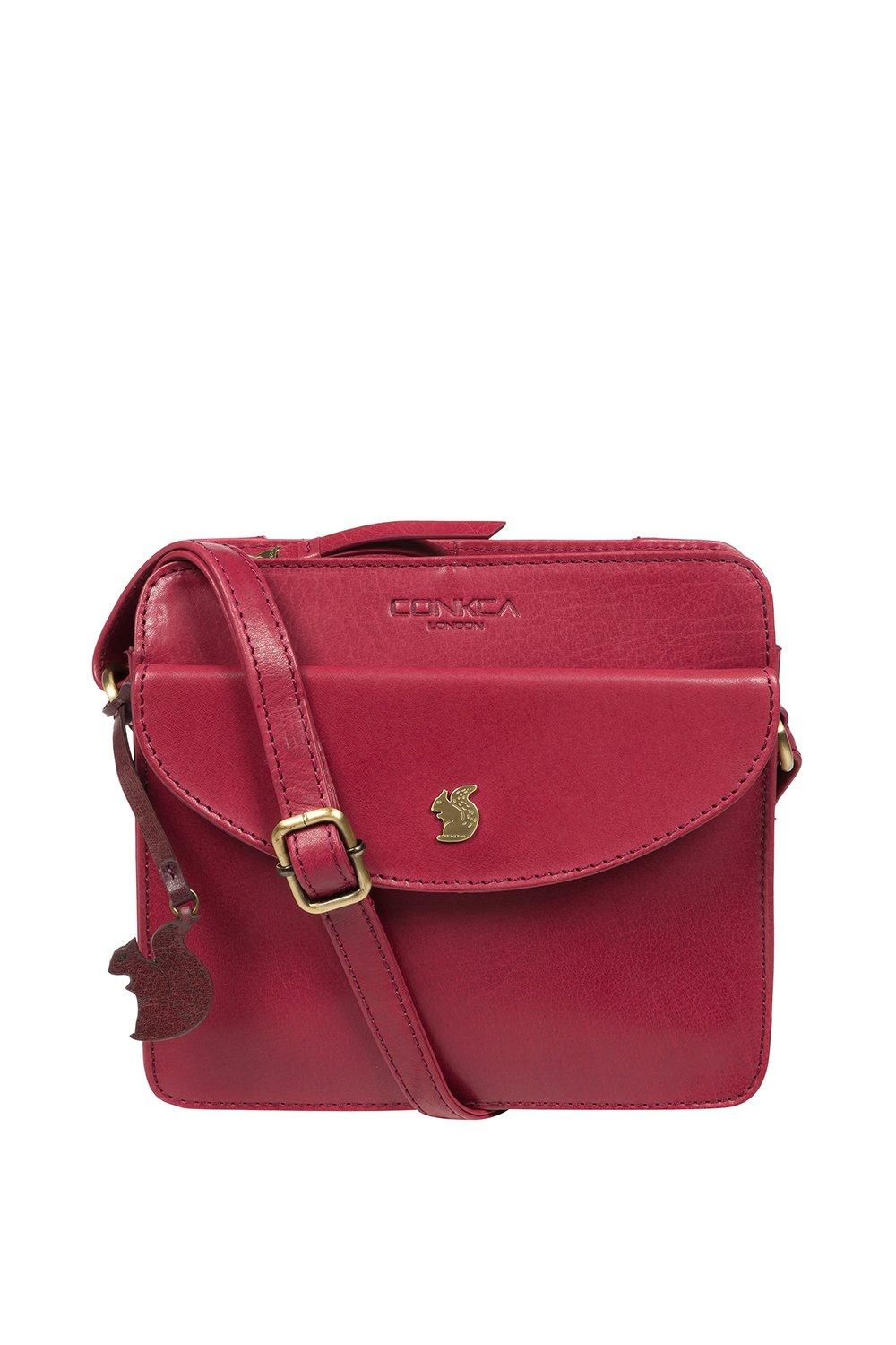 Кожаная сумка через плечо 'Magda' Conkca London, розовый платье magda с карманами 46 размер новое