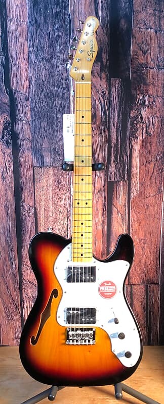 Электрогитара Squier Classic Vibe '70s Telecaster Thinline 3-Tone Sunburst накладка на гриф fender squier classic vibe 60 s telecaster thinline из натурального клена fender squier classic vibe 60 s telecaster thinline natural maple fingerboard