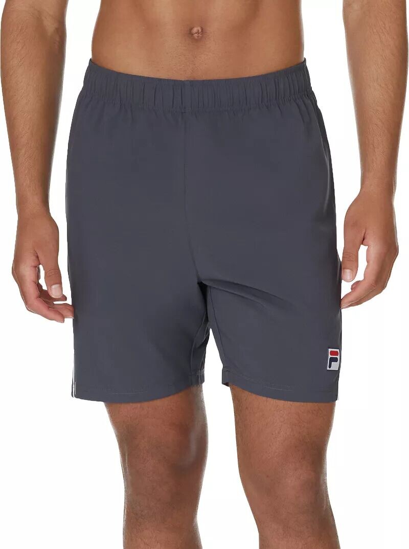 

Мужские шорты Fila из эластичной ткани шириной 7 дюймов, серый/белый