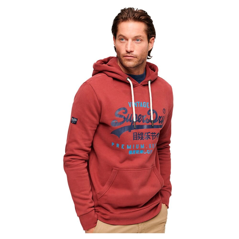 

Худи Superdry Classic Vintage Logo Heritage, красный