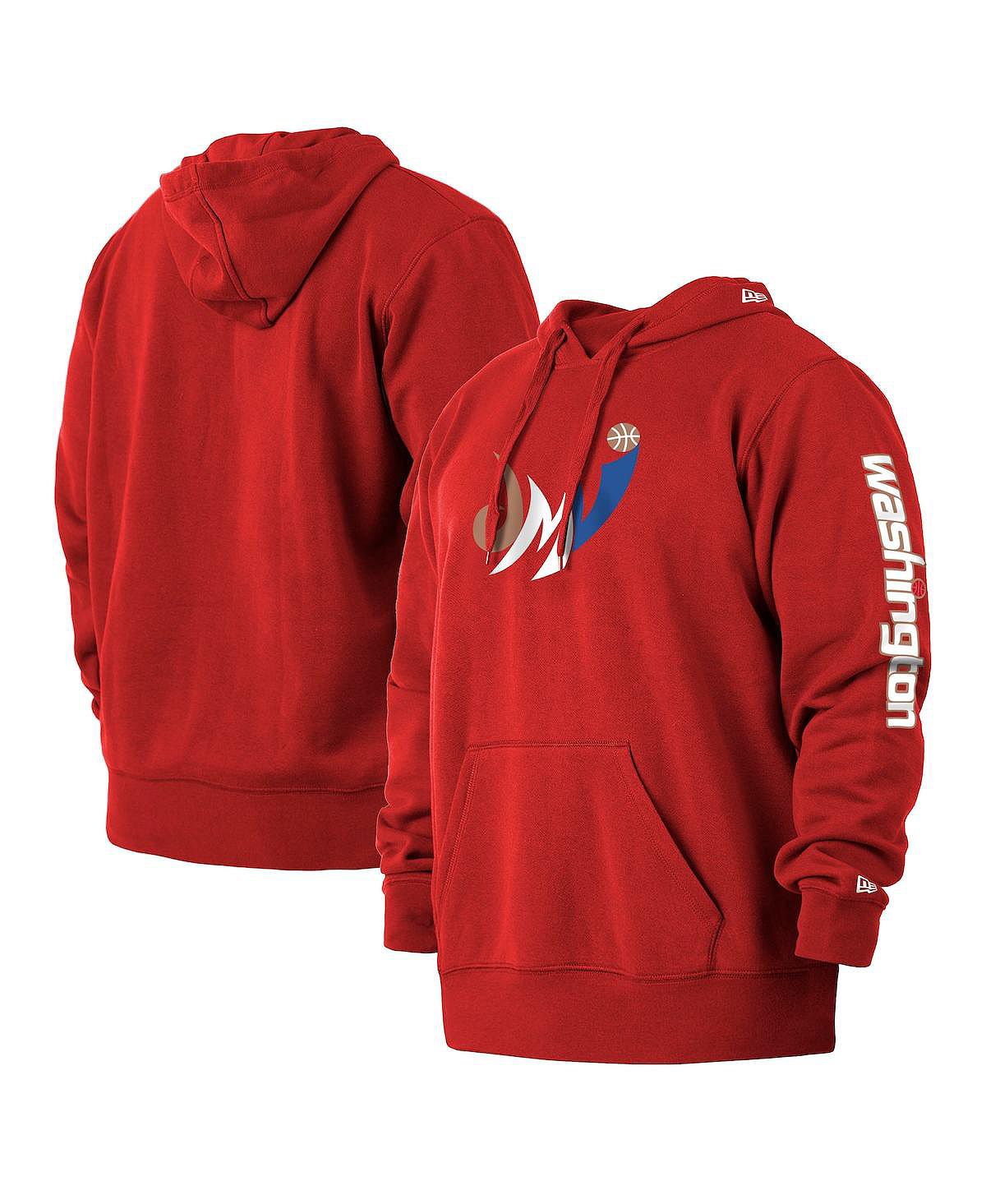 цена Мужской красный пуловер с капюшоном Washington Wizards 2021/22 City Edition Big and Tall New Era
