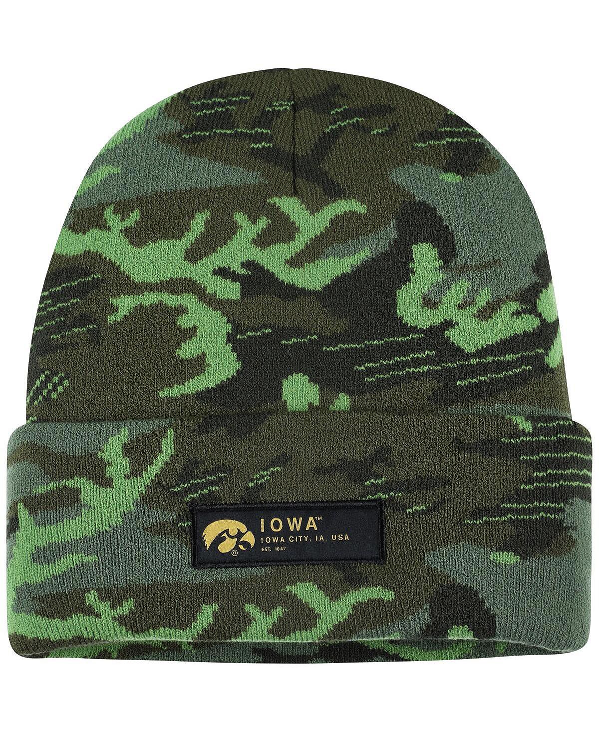 Мужская камуфляжная вязаная шапка с манжетами для дня ветеранов Iowa Hawkeyes Nike