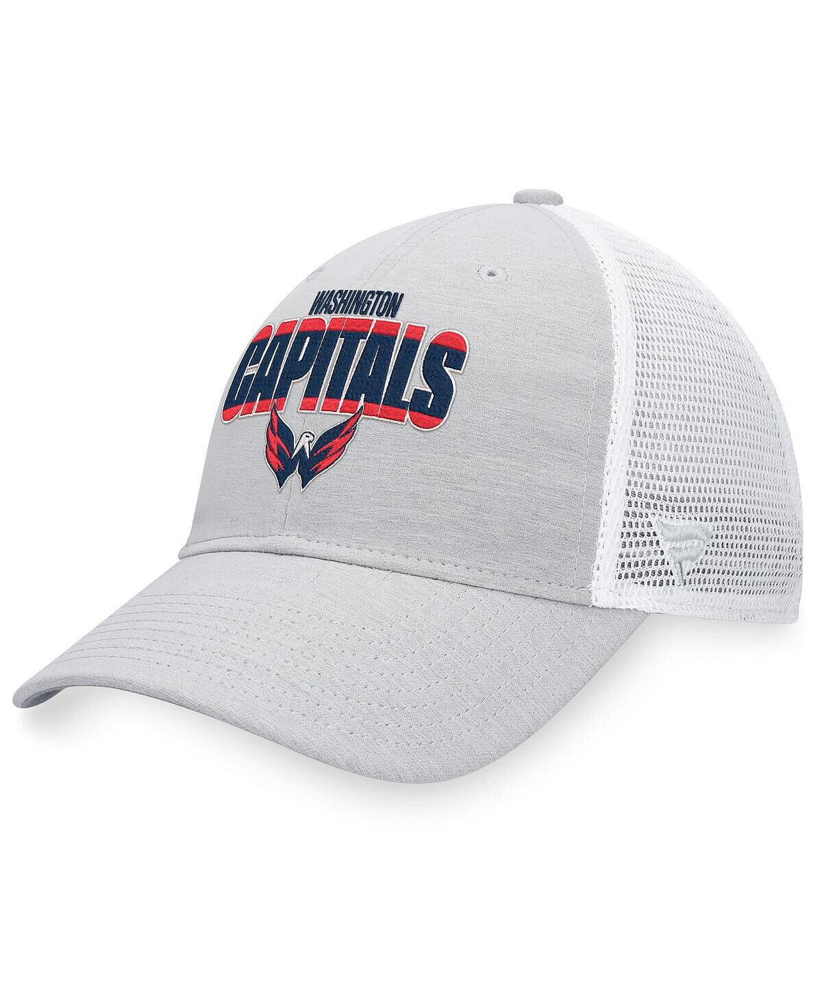 

Мужская кепка Snapback с фирменным логотипом Heather Grey, White Washington Capitals Team Trucker Fanatics