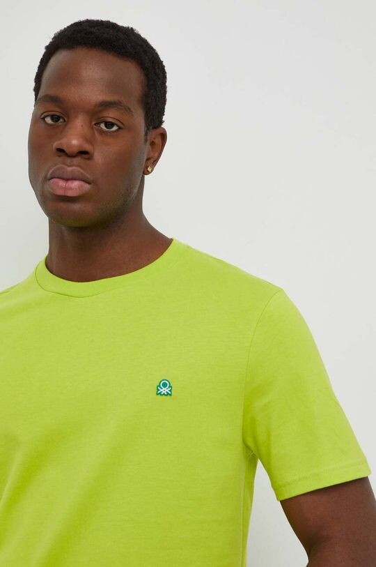

Хлопковая футболка United Colors of Benetton, зеленый