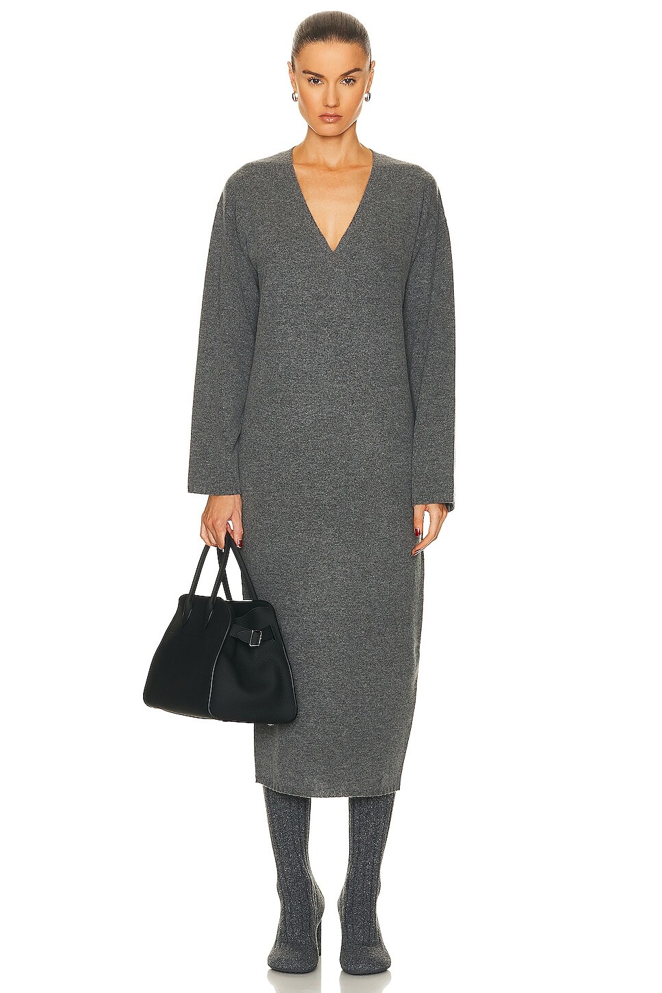 

Платье-свитер Enza Costa Cocoon, цвет Heather Grey