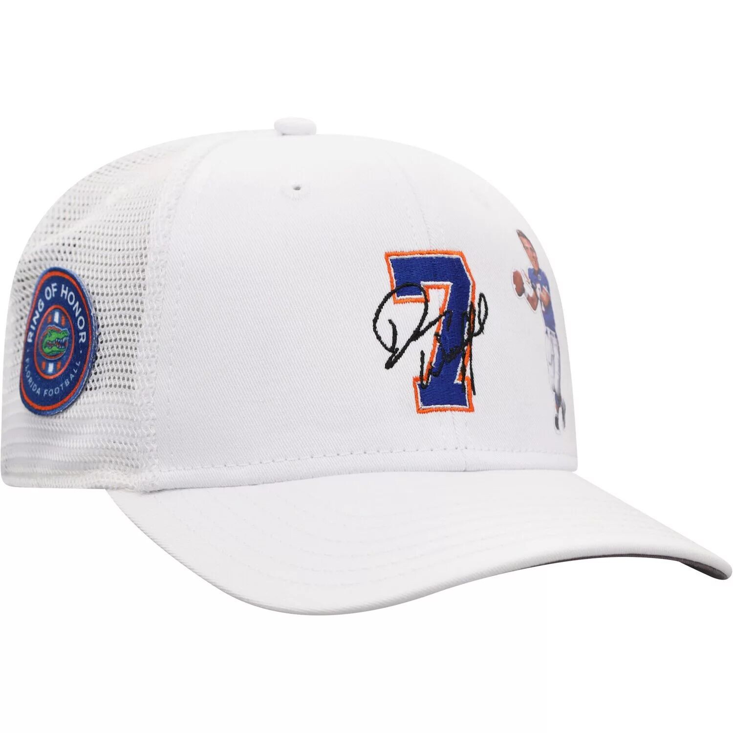 

Мужская белая кепка Top of the World Danny Wuerffel Florida Gators Ring of Honor Trucker Snapback