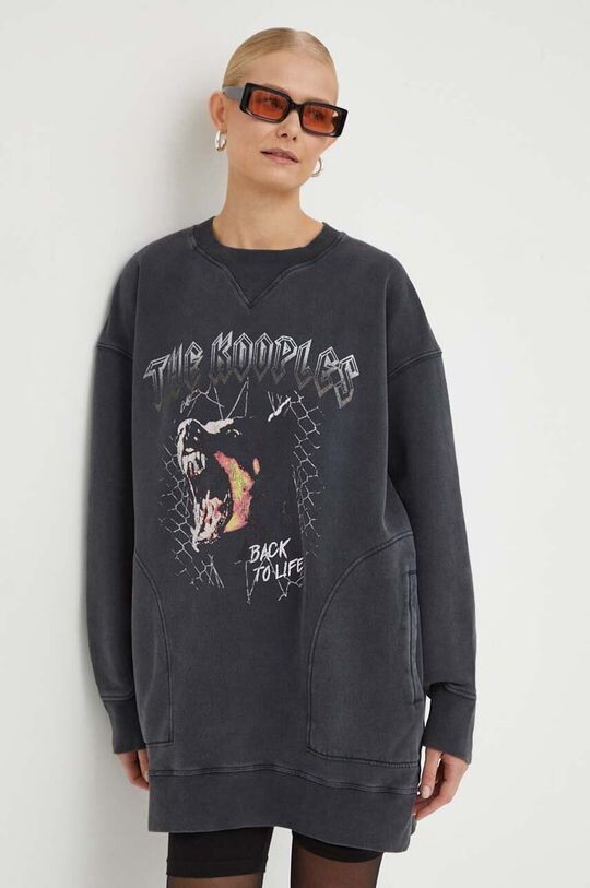 

Хлопковая толстовка The Kooples, серый