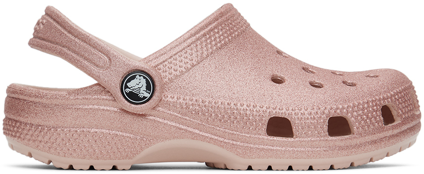 Классические блестящие сабо розового цвета Crocs фото