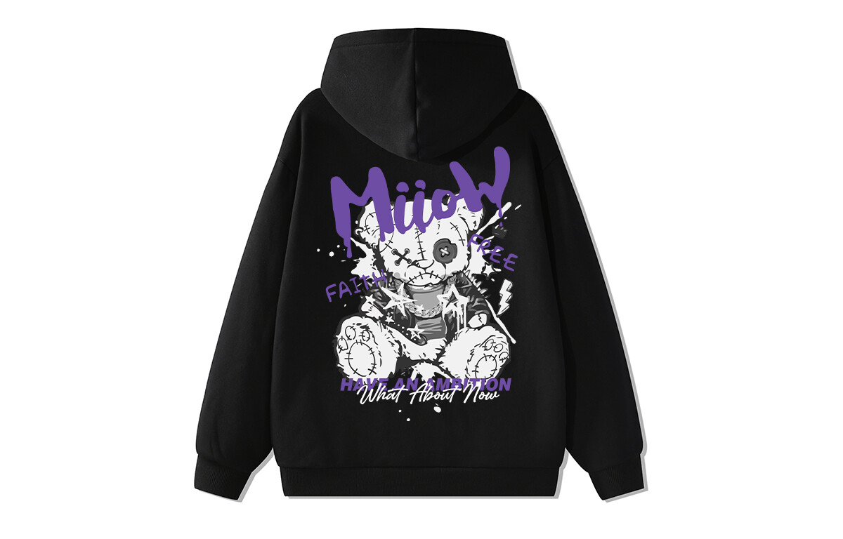

Cat Man Miiow Толстовка унисекс MIIOW, Белая флисовая подкладка