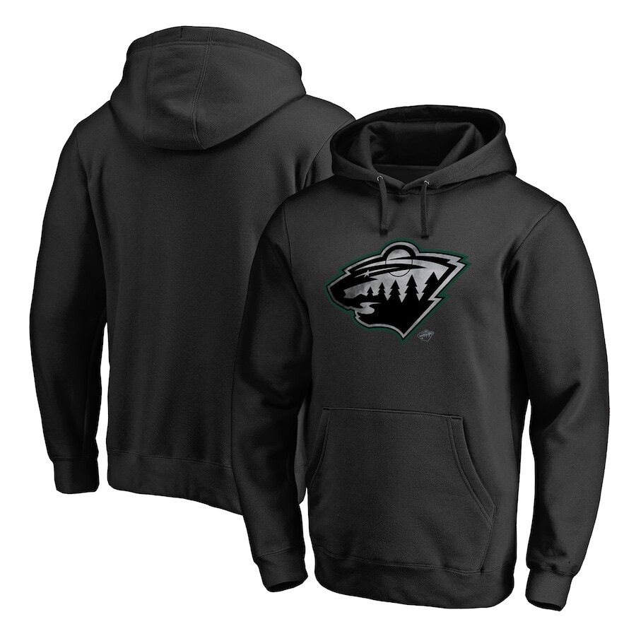

Пуловер с капюшоном Fanatics Branded Minnesota Wild, черный