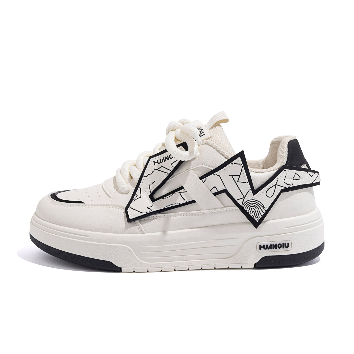 

Кроссовки HUANQIU Skateboarding Shoes Men Low-top Black, бежевый