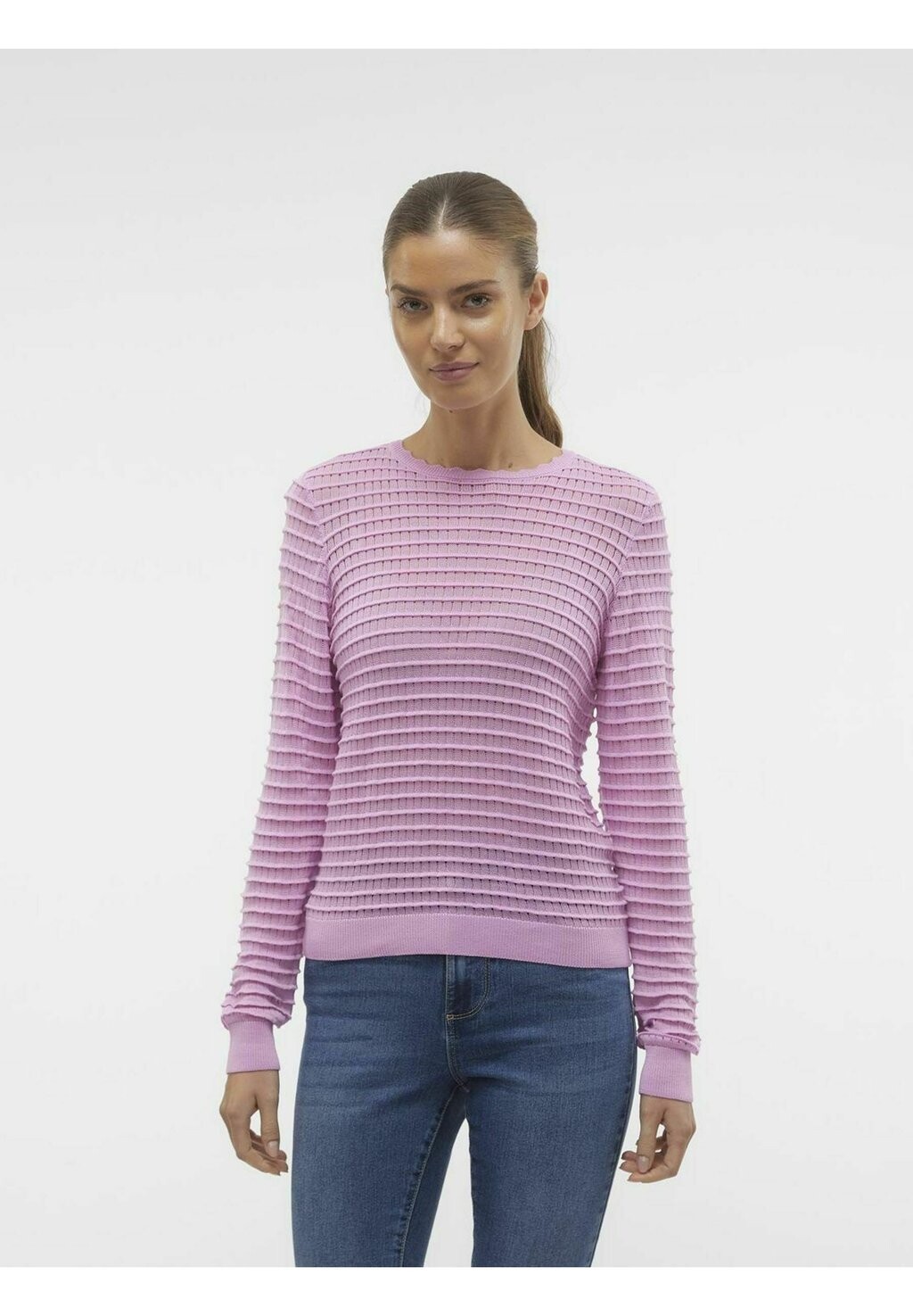 

Вязаный свитер NORMAL GESCHNITTEN RUNDHALS BALLONÄRMEL Vero Moda, цвет pastel lavender