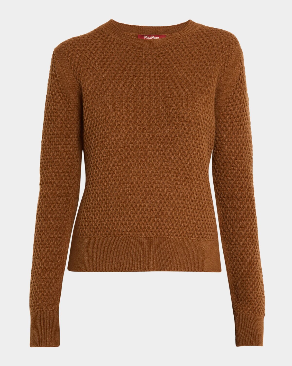 

Кашемировый свитер с круглым вырезом Ellade Max Mara Studio, цвет Camel