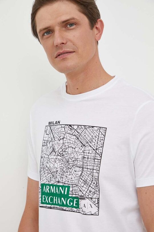 

Хлопковая футболка Armani Exchange, белый