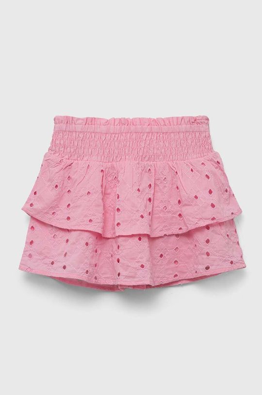 Детская хлопковая юбка Abercrombie & Fitch, розовый