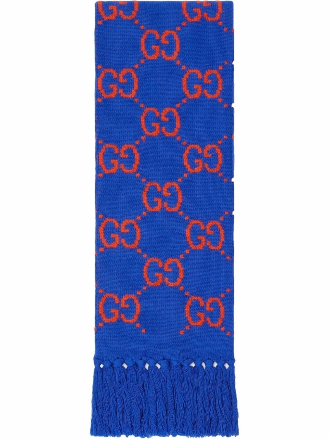 

Gucci жаккардовый шарф с узором GG, синий