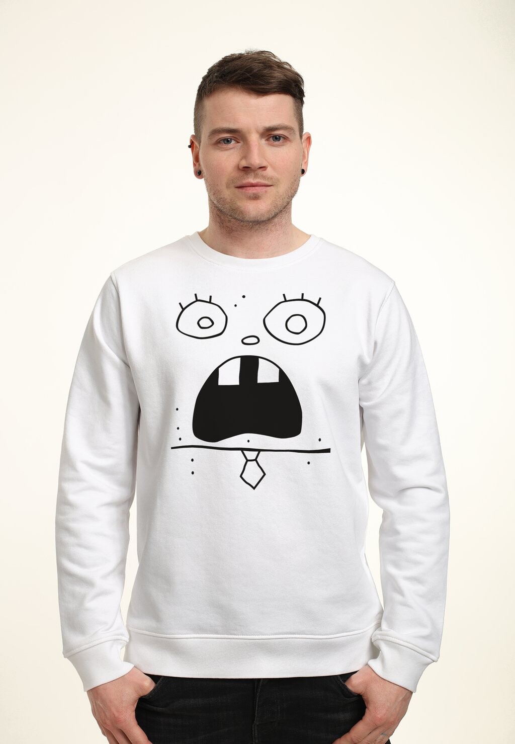 

Толстовка SPONGEBOB SQUAREPANTS DOODLEBOB FACE TEE Henry Tiger, белый