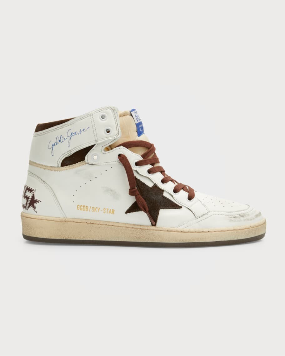 

Мужские кожаные высокие кеды Sky Star Golden Goose
