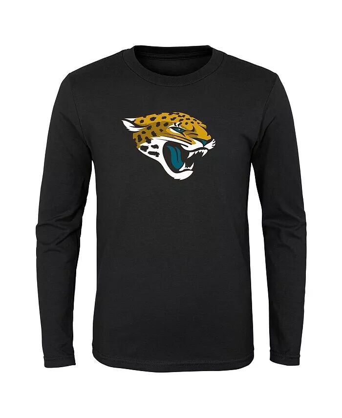 

Черная футболка с длинным рукавом и основным логотипом Jacksonville Jaguars для мальчиков и девочек Big Outerstuff, черный