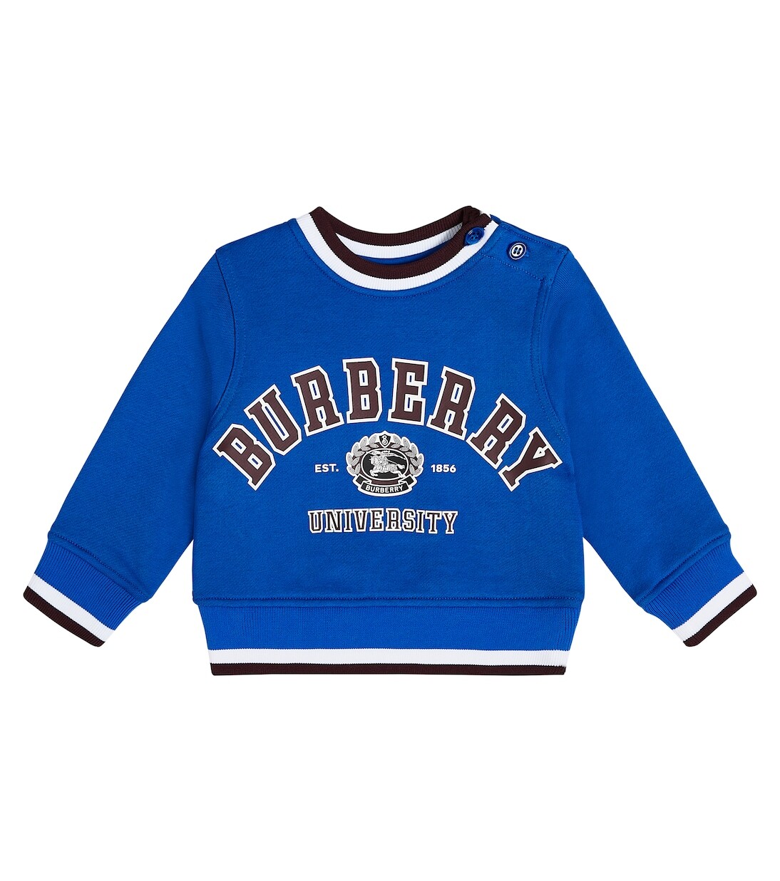 

Хлопковая толстовка с логотипом baby Burberry Kids, синий