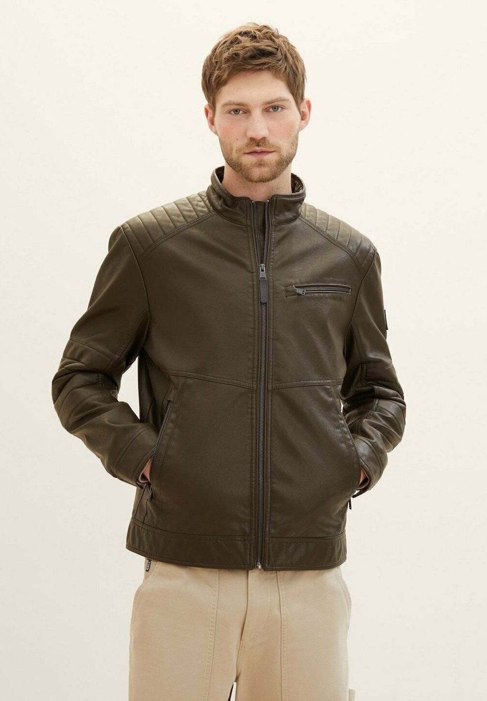

Куртка из искусственной кожи TOM TAILOR, цвет brown fake leather