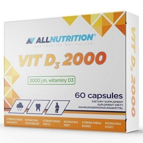 Allnutrition D3 2000 витамин D3 в капсулах, 60 шт. витамин д3 в капсулах sundovit d3 2000 j m kapsułki 60 шт