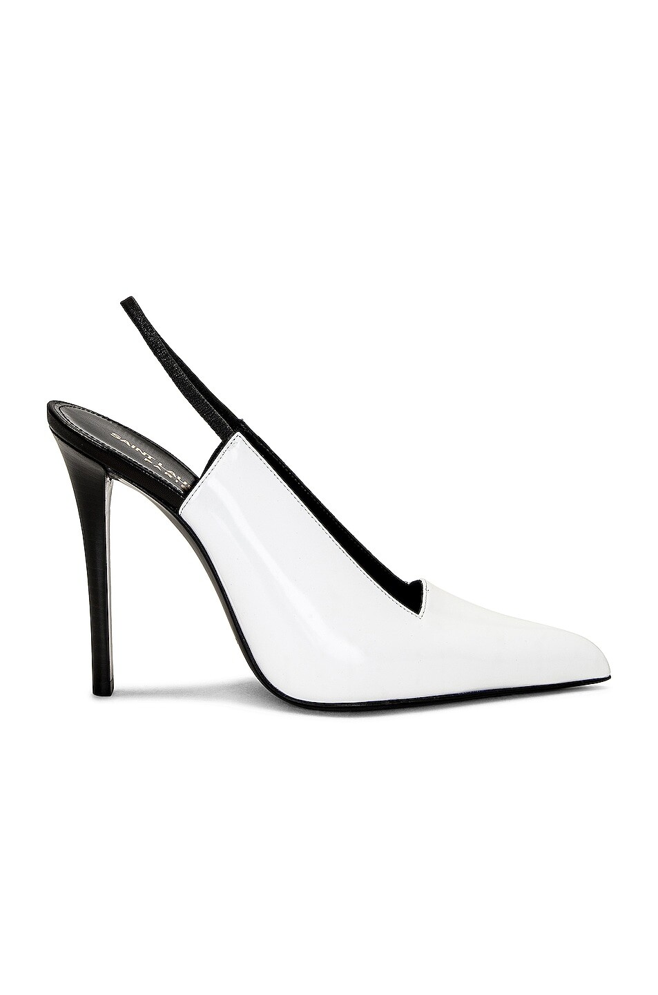 

Туфли Saint Laurent Raven Slingback, цвет Blanc Optique