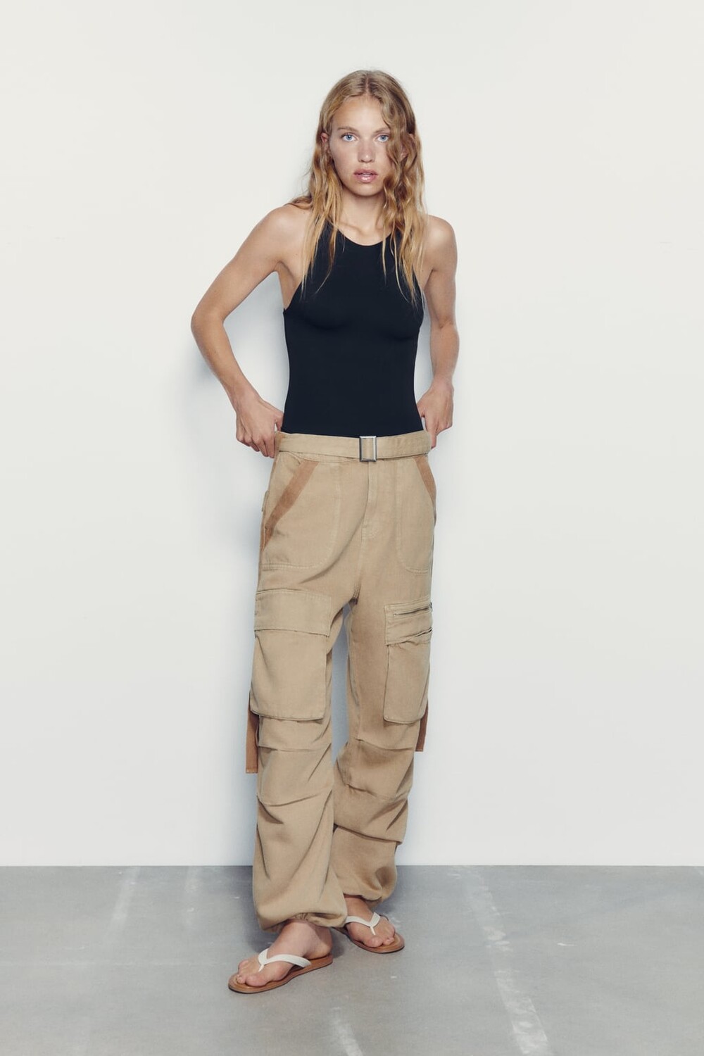 

Боди с хальтером ZARA, черный