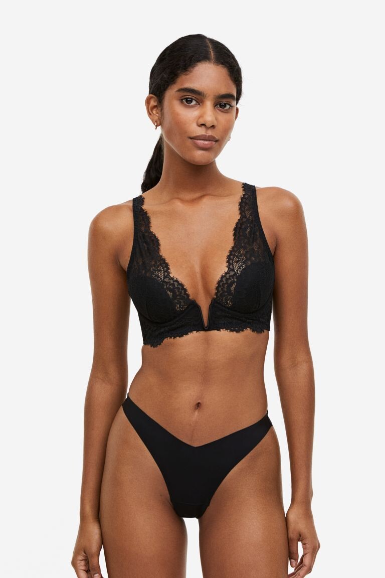

Уплотненный кружевной бюстгальтер на косточках H&M