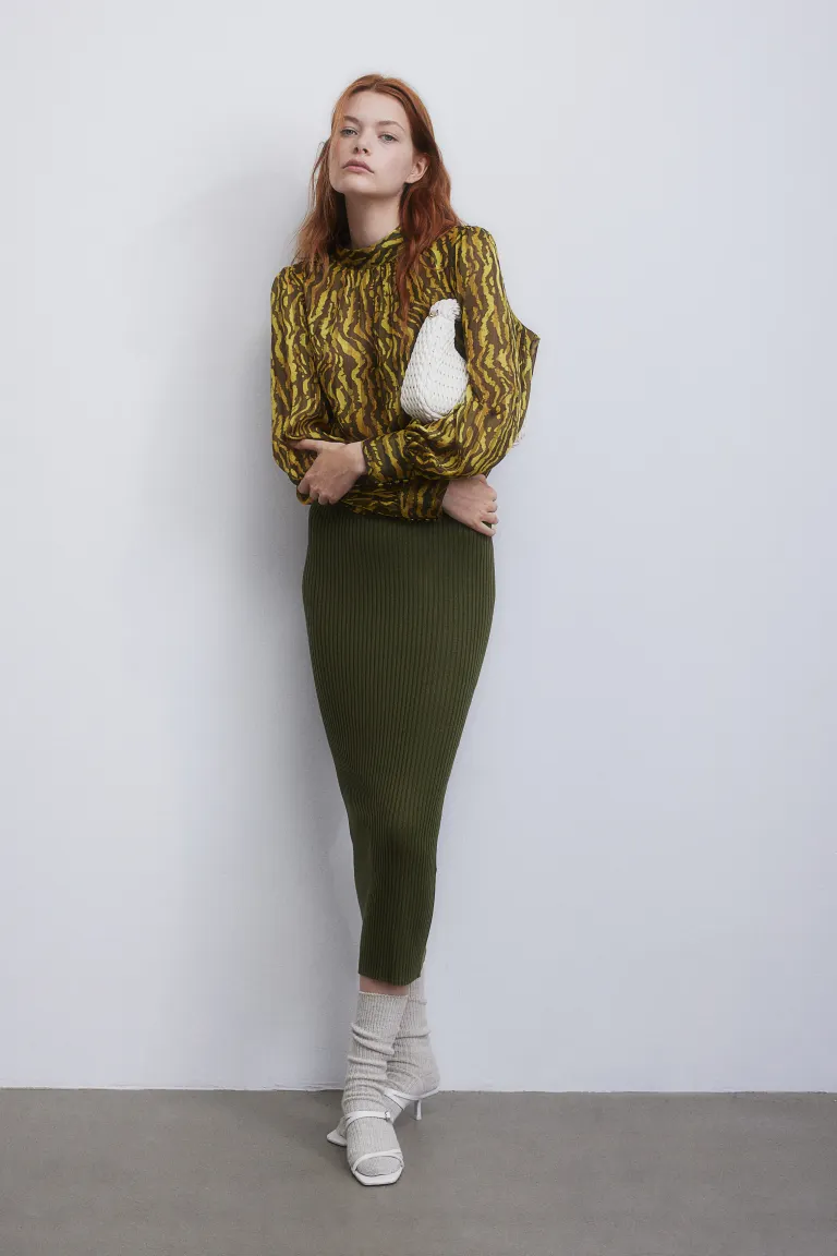 

Блузка с узором H&M, зеленый