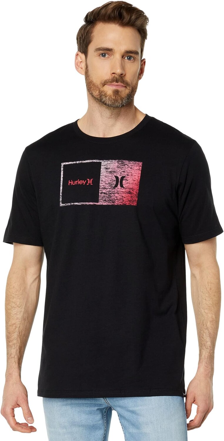 

Футболка Halfer с градиентом и короткими рукавами Hurley, черный