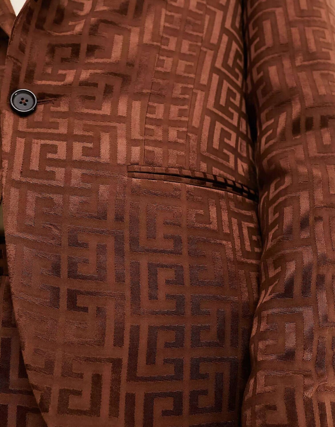 

Коричневый жаккардовый пиджак Twisted Tailor hurston