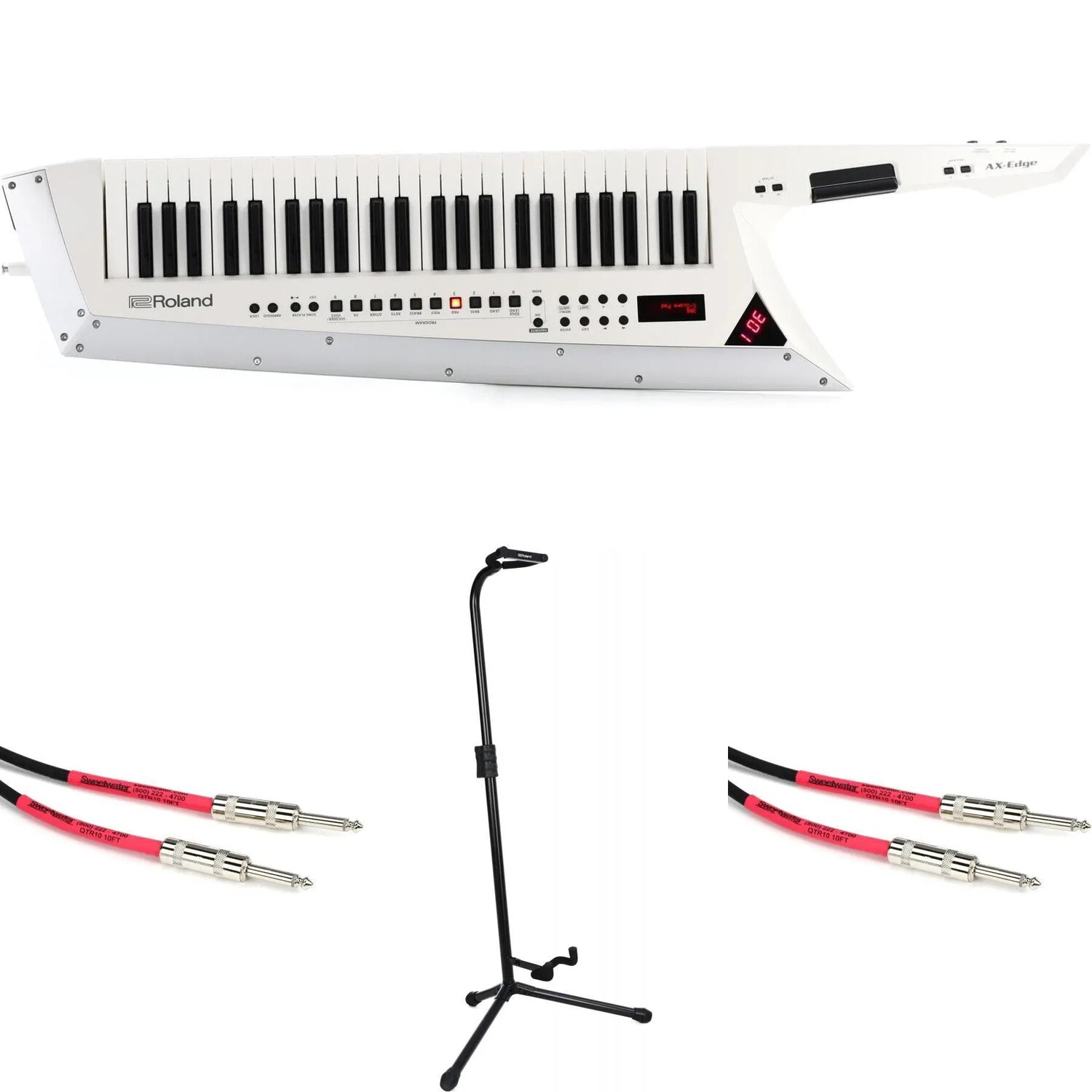 

Roland AX-Edge 49-клавишный синтезатор Keytar Essentials Bundle — белый