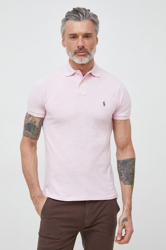 Хлопковая рубашка-поло Polo Ralph Lauren, розовый