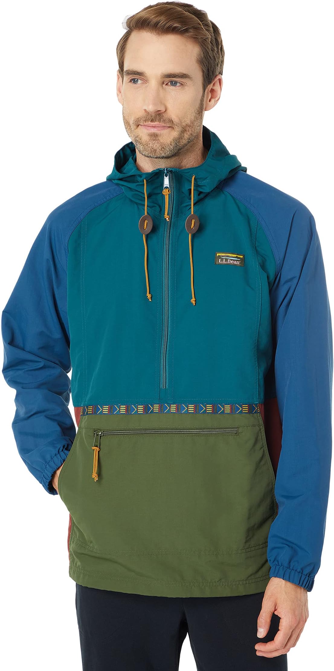 Куртка Mountain Classic Anorak Multicolor L.L.Bean, цвет Spruce/Tuscan Olive