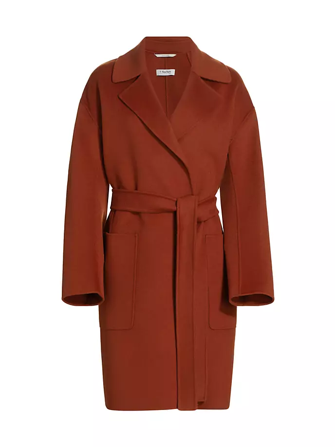

Пальто с запахом Paris из смесовой шерсти Max Mara, цвет orange