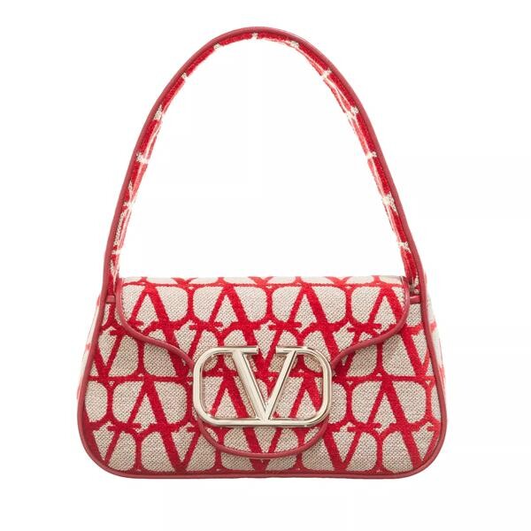 

Сумка loco medium shoulder bag Valentino Garavani, бежевый