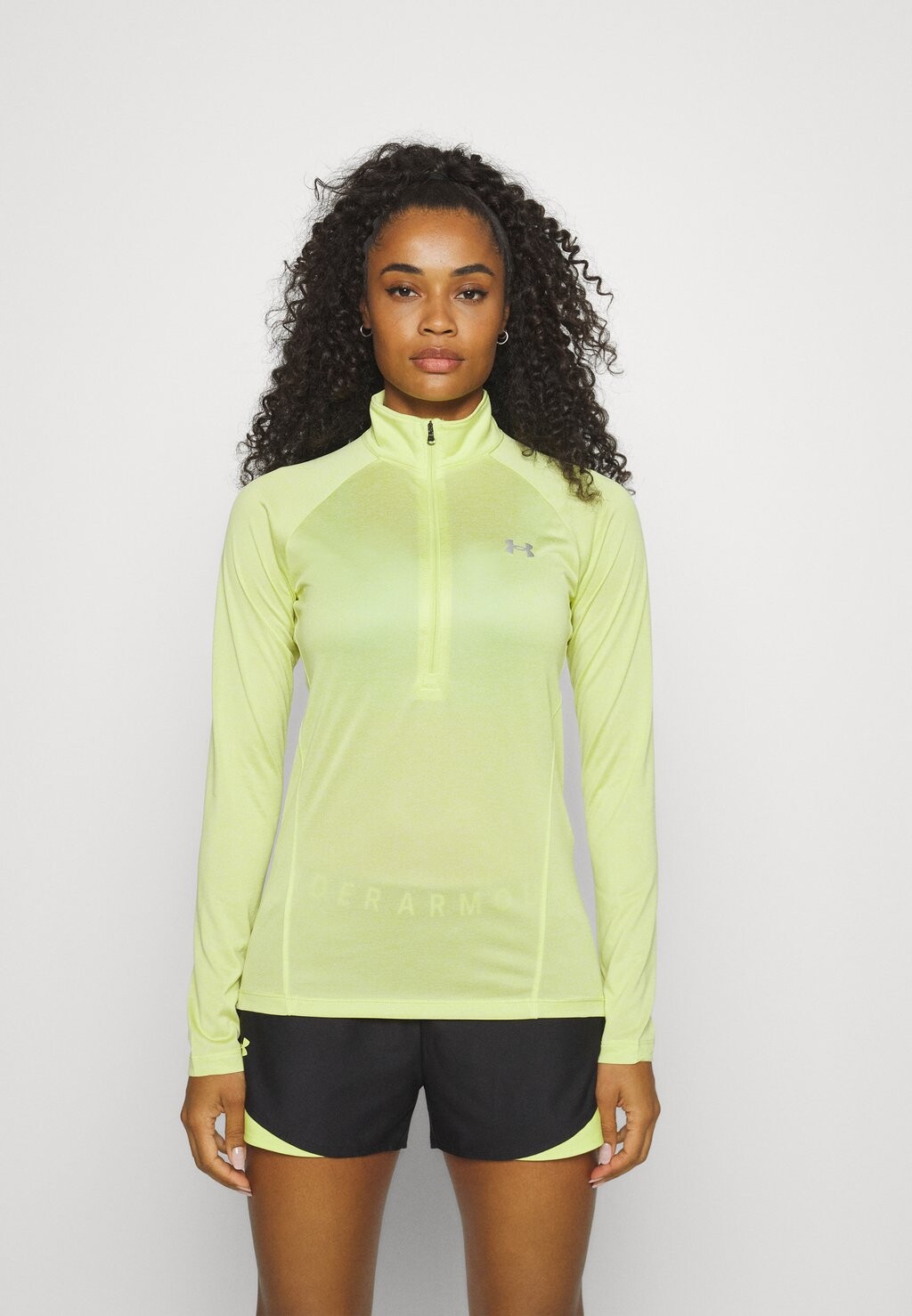 

Футболка с длинным рукавом Tech Zip Twist Under Armour, цвет lime yellow